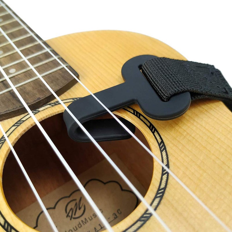 CLOUDMUSIC Ukulele Strap Clip On No Drill J Hook For Soprano Concert Tenor Baritone With Hawaiian Colorful Floral Pattern (Red Roses) - Image 4